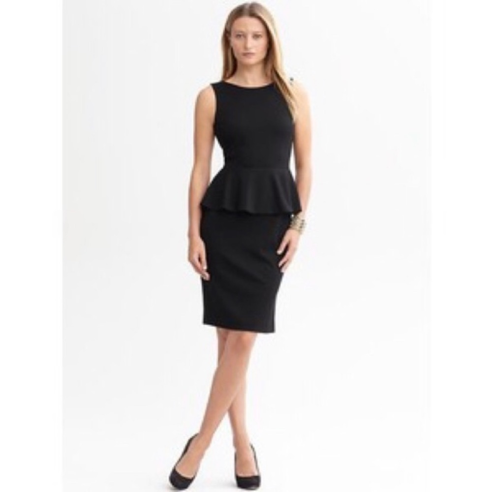 Black Ponte knit banana republic dress